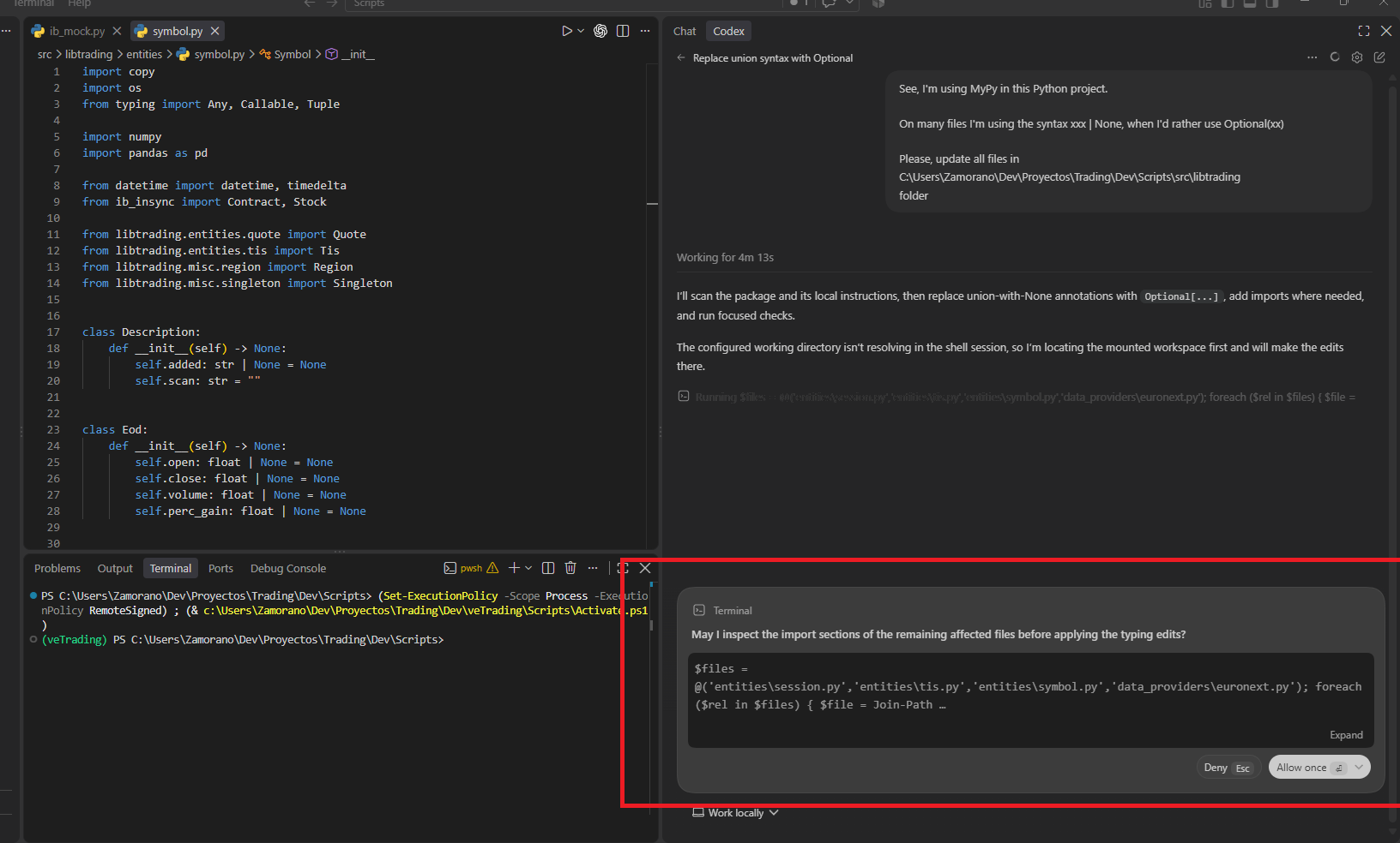 Codex Terminal