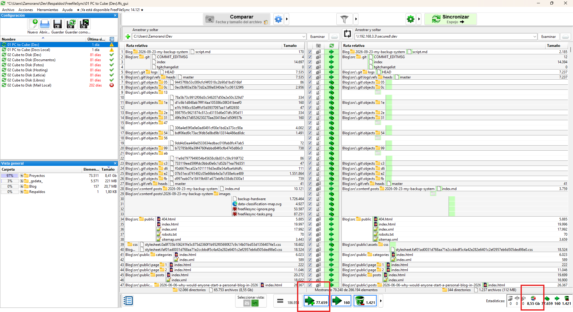 Free File Sync Analyze too big