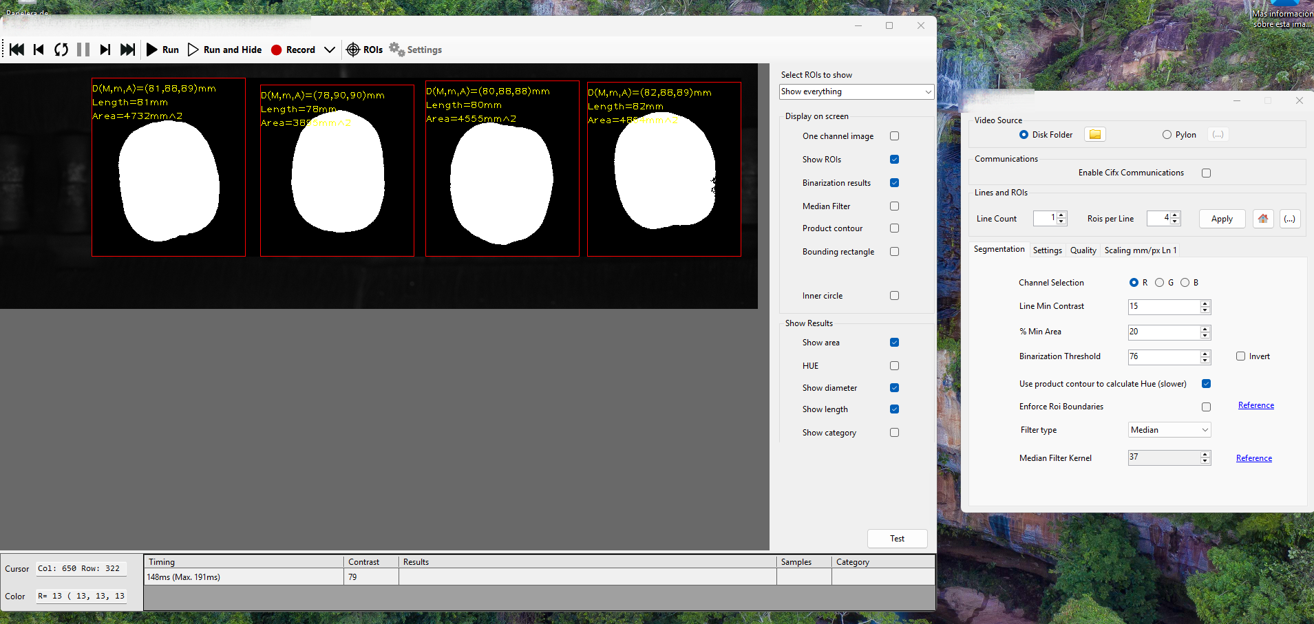 Original: main screen and settings