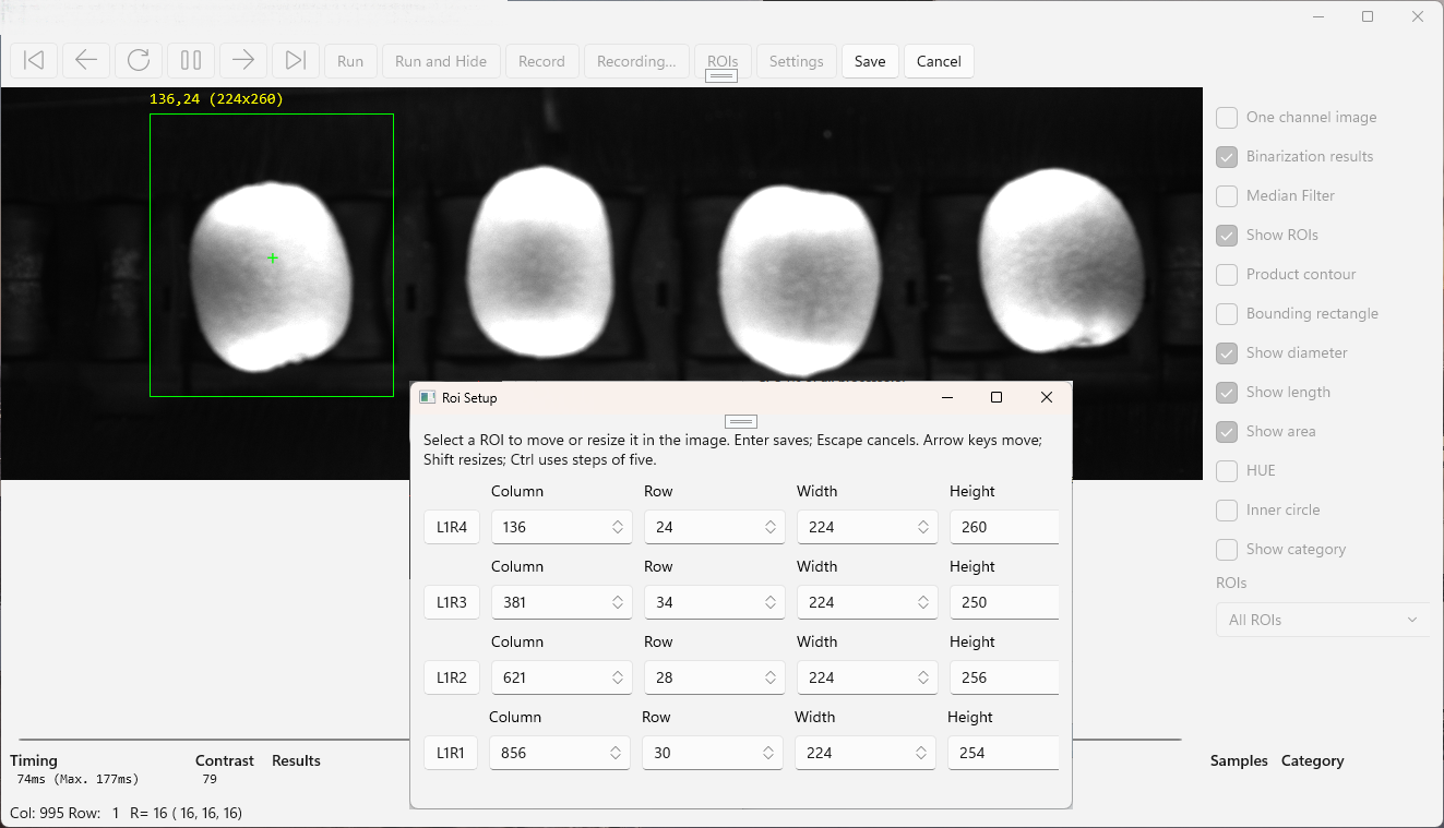Ported: main screen in ROI mode