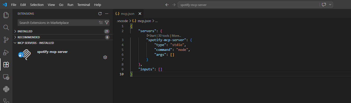 VS Code mcp.json