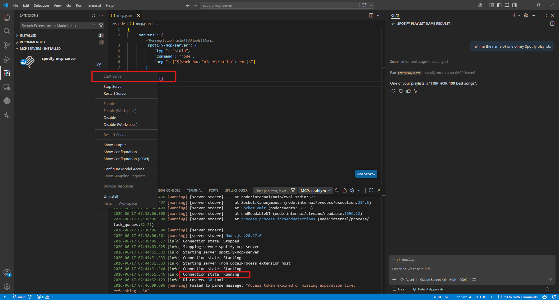 MCP Server Running